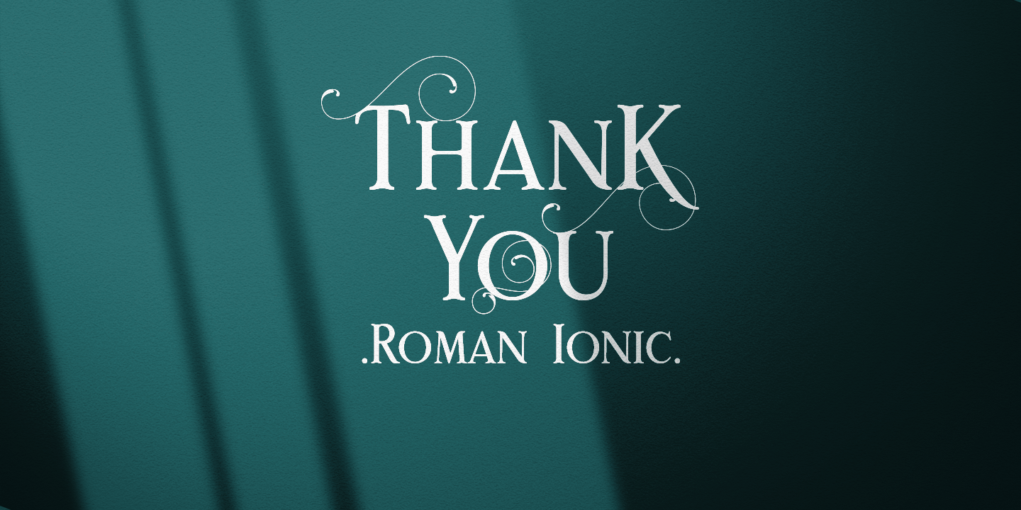 Example font Rome Ionic #2
